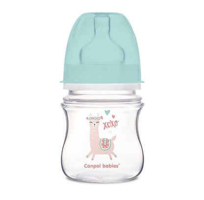 CANPOL BABIES- Anti-Colic Wide Neck Bottle with Exotic Animals Painting- 120Ml
