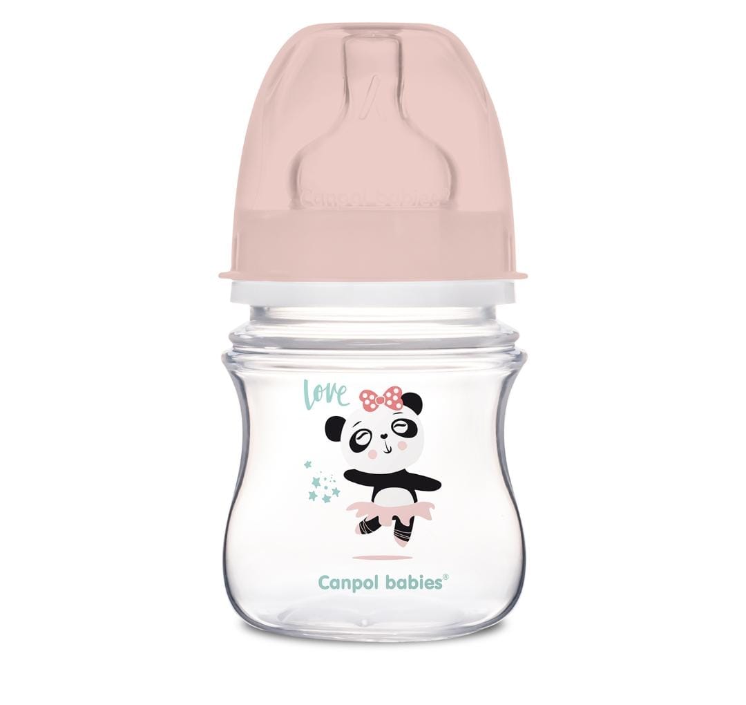 CANPOL BABIES- Anti-Colic Wide Neck Bottle with Exotic Animals Painting- 120Ml