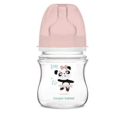 CANPOL BABIES- Anti-Colic Wide Neck Bottle with Exotic Animals Painting- 120Ml