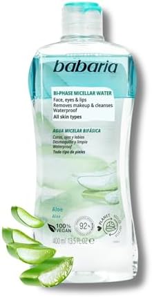 BABARIA- Bi-Phase Micellar Water – Face, Eyes & Lips – Aloe