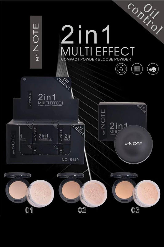 MY NOTE- 2 in 1 Multi Effect Compact Powder & Loose Powder