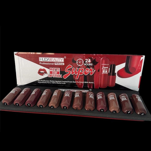 Professional Makeup Matte Stay Lipstick Set- 12PC