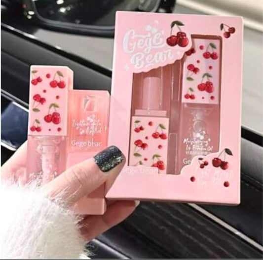 Gege Bear Lip Gloss & Lipstick Set