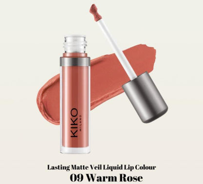 KIKO-	Lasting Matte Veil Liquid Lip Colour