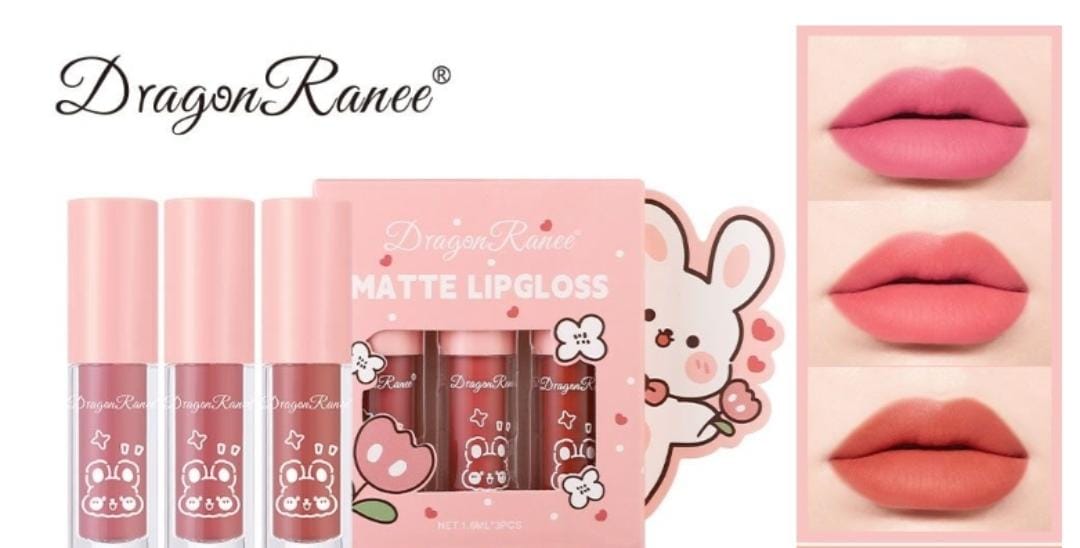 DragonRanee Matte Lip Gloss Set (3pcs)