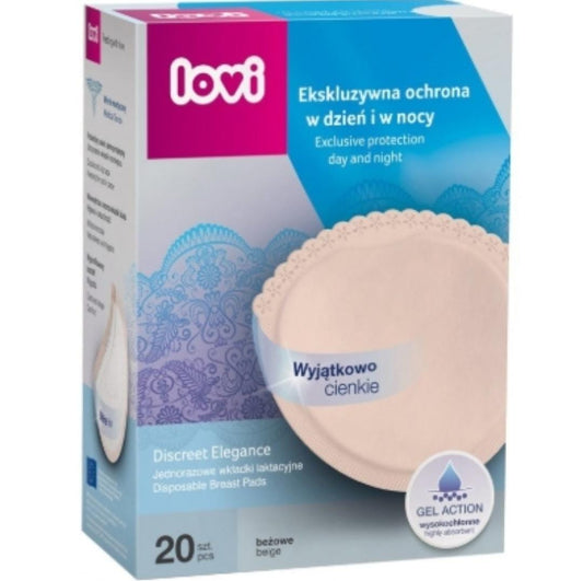LOVI- Discreet Elegance Breast Pads- 20 Pcs- Nude