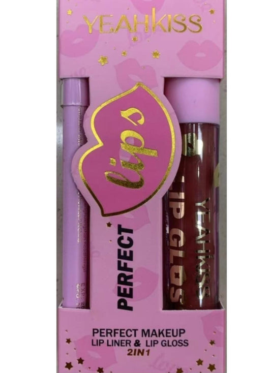 Yeahkiss Perfect Makeup Lip Liner & Lip Gloss 2 in 1
