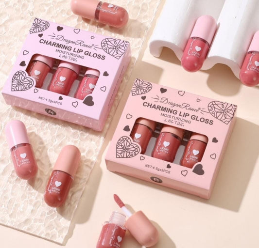 Dragon Ranee Charming Lip Gloss Set – 3 PCS