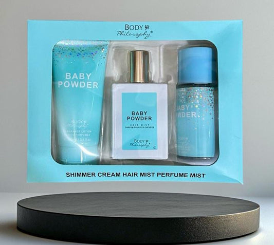 BODY PHILOSOPHY- Baby Powder Set- Blue
